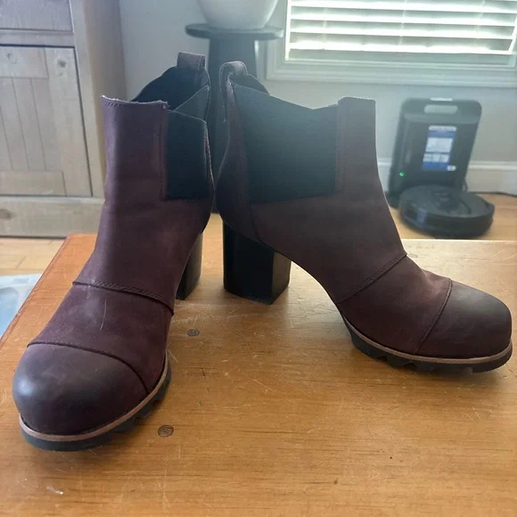 Sorel Dark red Brown Heeled Boots - Picture 3 of 8